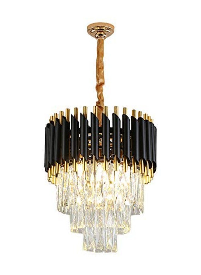 Weldecor Antique Designer Chandelier Ceiling Light Made of Alloy | Designer Jhoomer for Living Room (Gold Black, Warm White, M8309) (Raindrop Style) - Image 1